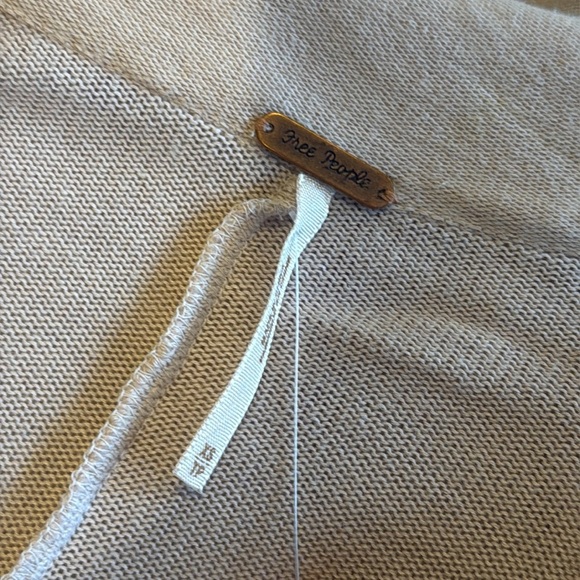 Free People Women’s Extra Small distressed double breasted jacket cream blush - Picture 7 of 8